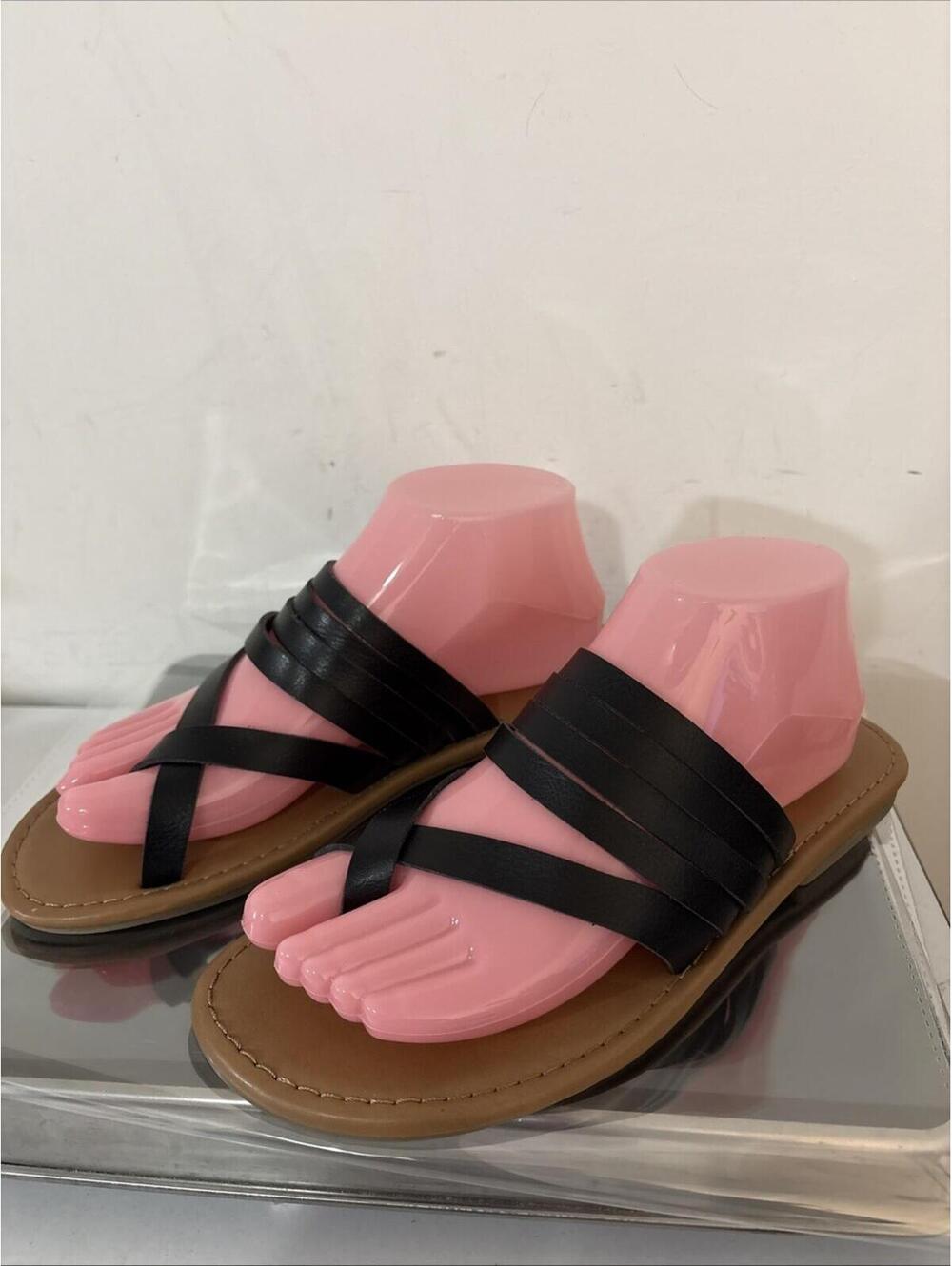 New Sonoma Size 8 Strappy Sandals Black New Without Tags